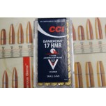 .17HMR CCI 20gr Jacketed Soft Point Box of 50 Rounds